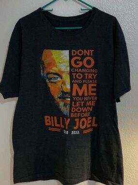 Billy Joel Black Graphic Tour Tee - Black